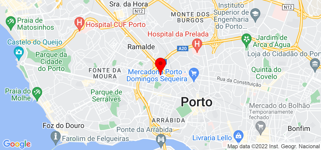 Izamara Cristina Millnitz - Porto - Porto - Mapa