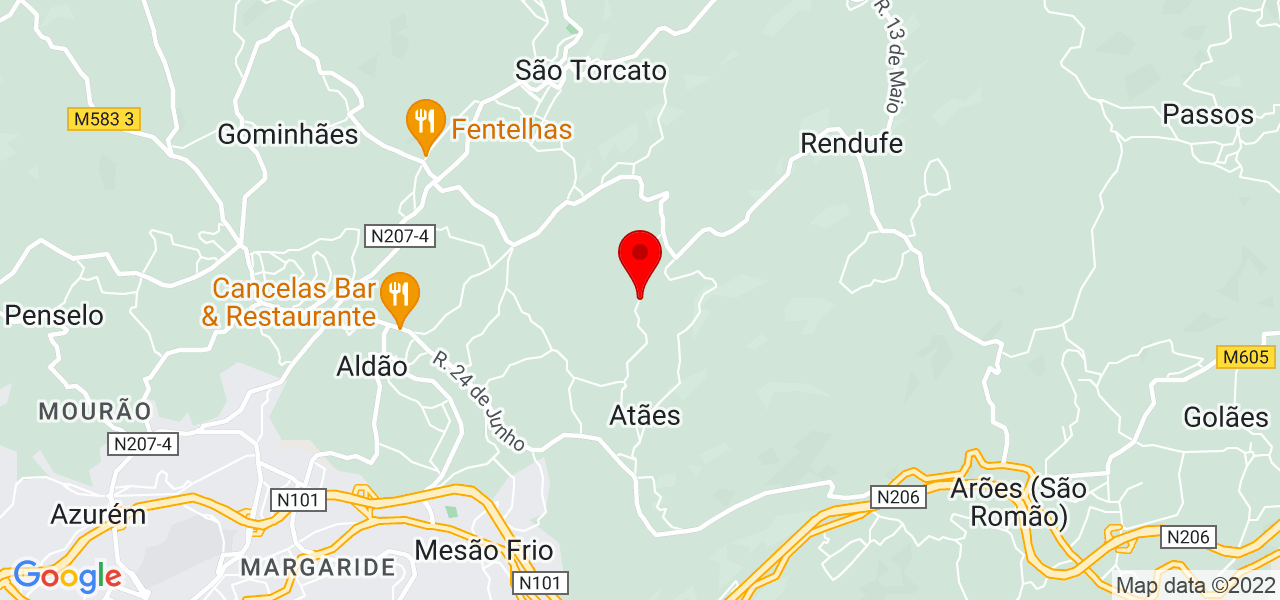 Adelaide Sampaio - Braga - Guimarães - Mapa