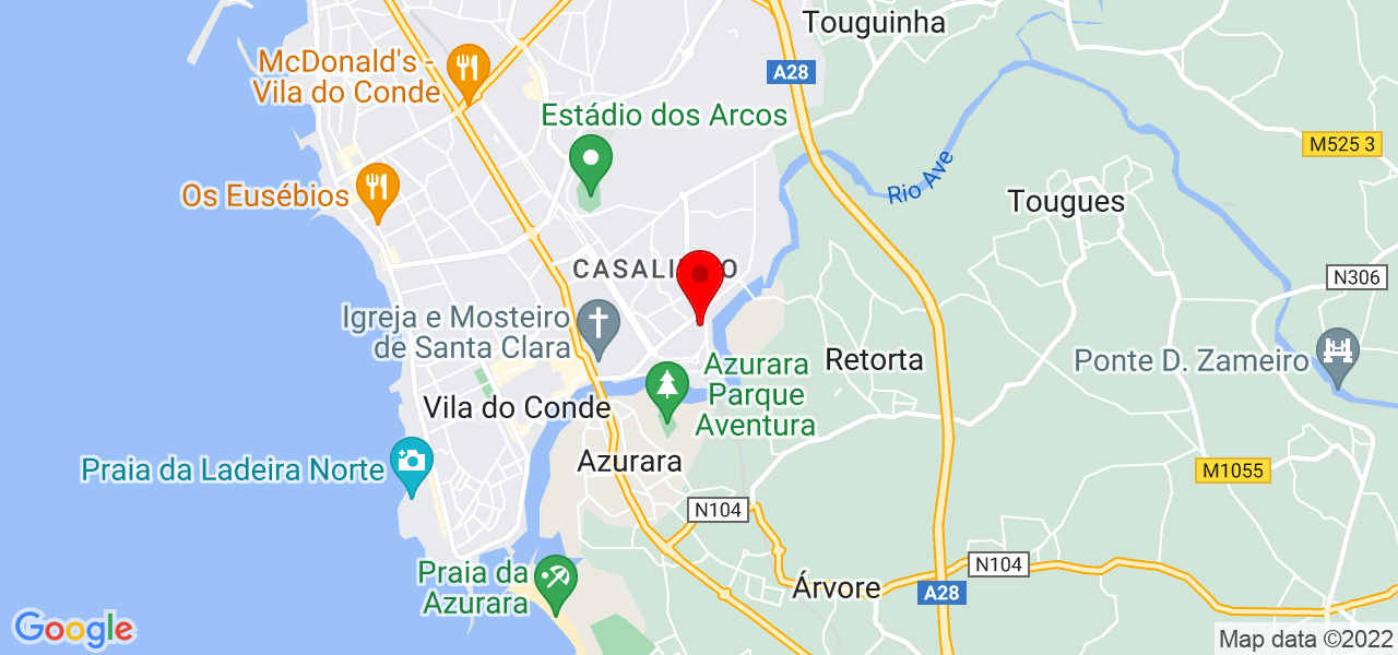 Zeida - Porto - Vila do Conde - Mapa