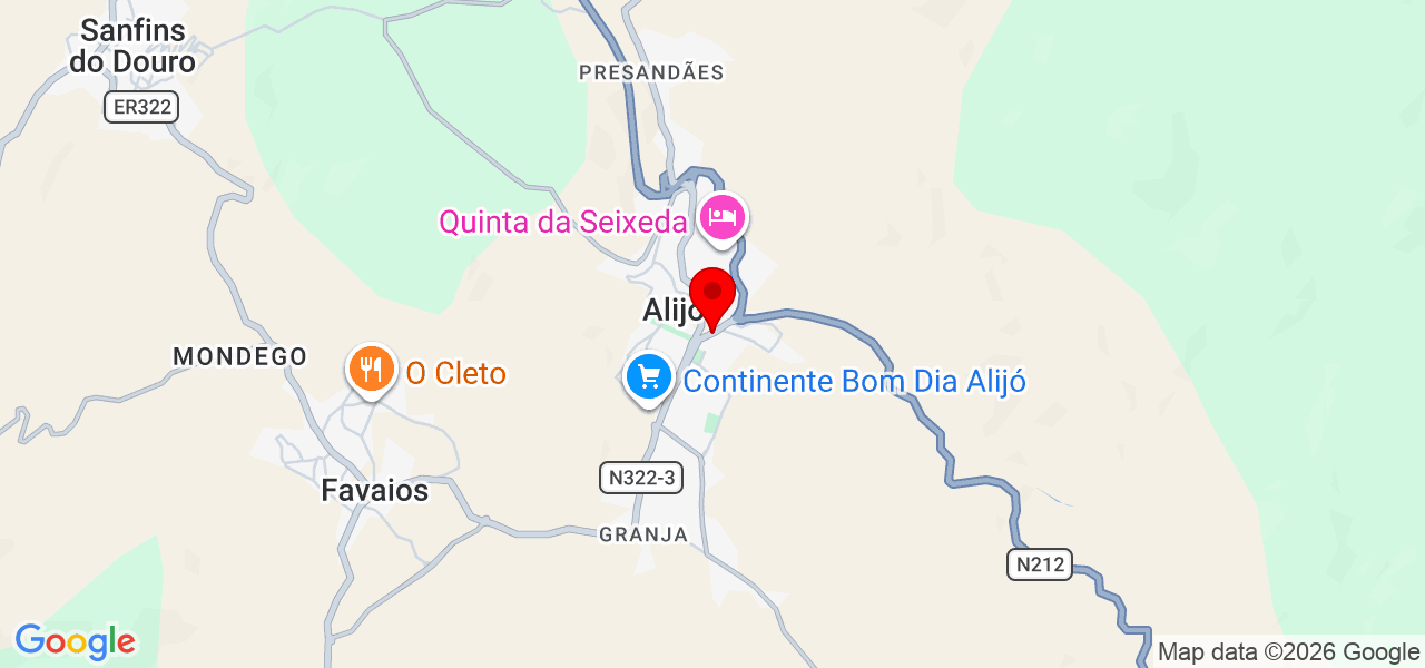 Alexandra Santos - Vila Real - Alijó - Mapa