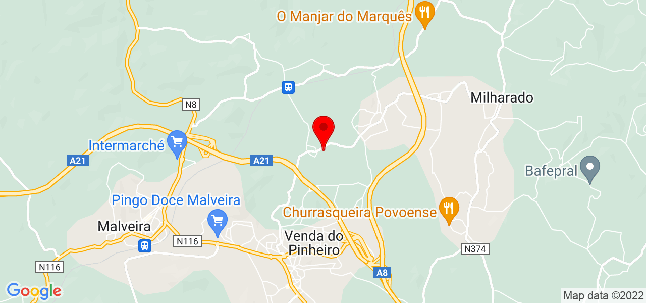 In&ecirc;s - Lisboa - Mafra - Mapa