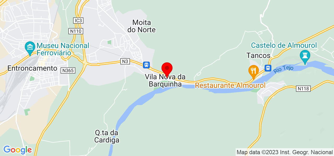Cl&aacute;udia Pereira - Santarém - Vila Nova da Barquinha - Mapa