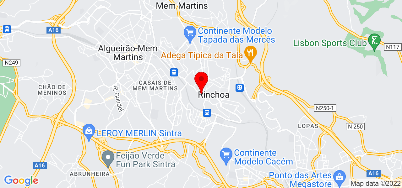 Jo&atilde;o Matias - Lisboa - Sintra - Mapa