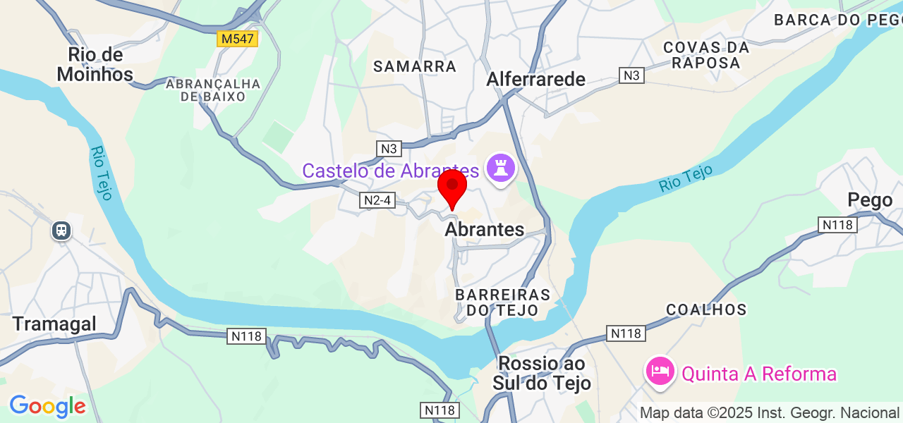 Papyrus Gourmet - Santarém - Abrantes - Mapa