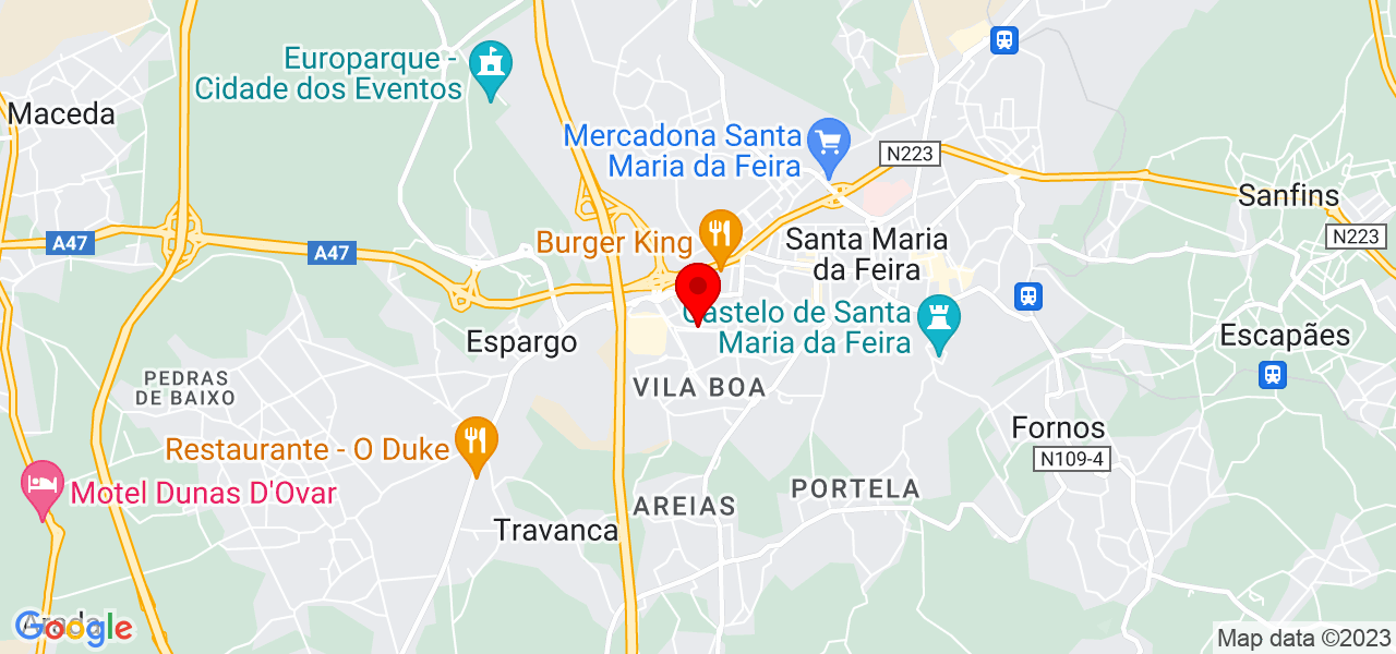 RP - Aveiro - Santa Maria da Feira - Map
