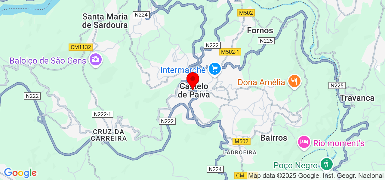 Serviço de catering - Aveiro - Castelo de Paiva - Mapa
