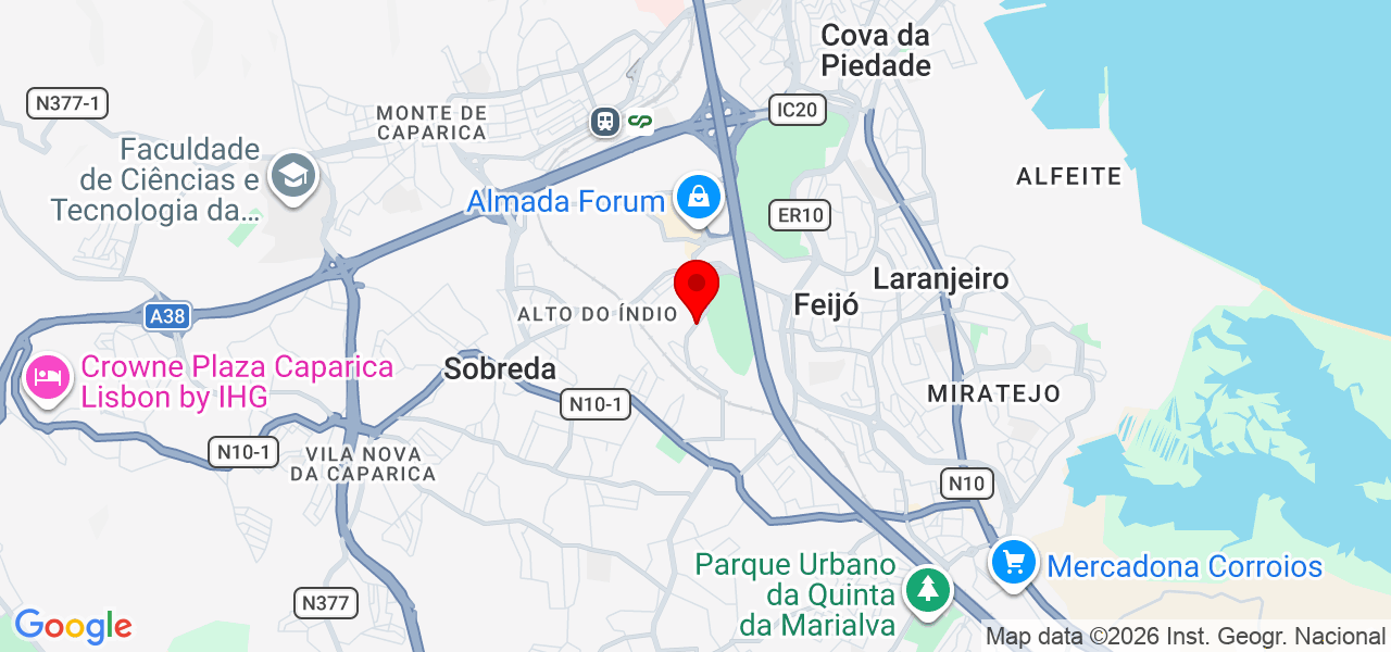 Laura Pires - Setúbal - Almada - Mapa