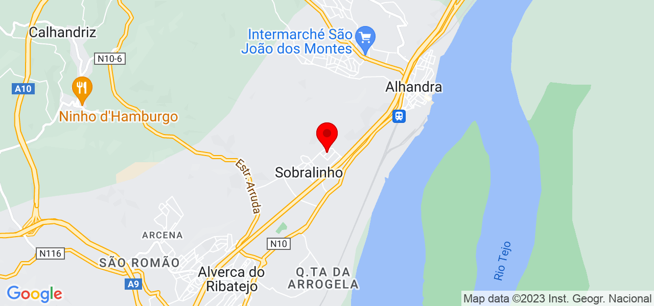 Rubens Santiago - Lisboa - Vila Franca de Xira - Mapa