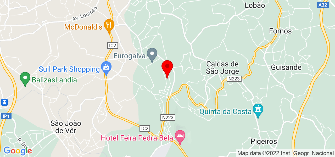Designer Pinho - Aveiro - Santa Maria da Feira - Mapa