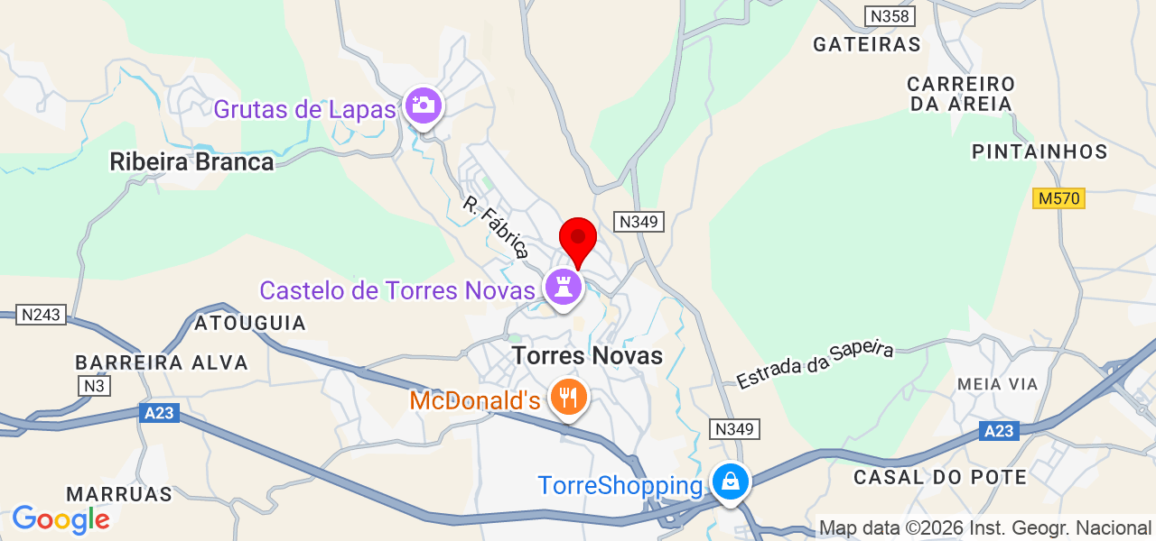 Ana silva - Santarém - Torres Novas - Mapa