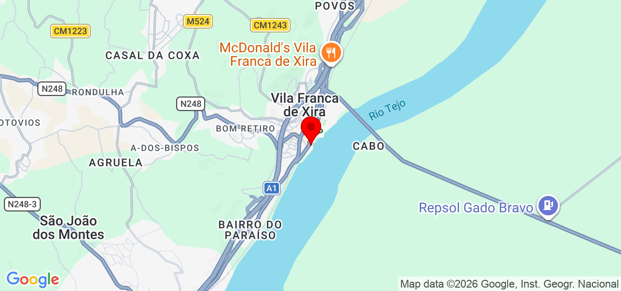 Guilherme eletricista - Lisboa - Vila Franca de Xira - Mapa