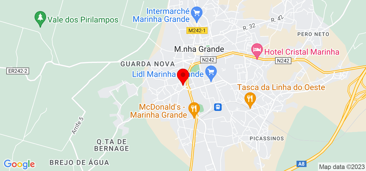 Susana Sousa - Leiria - Marinha Grande - Mapa