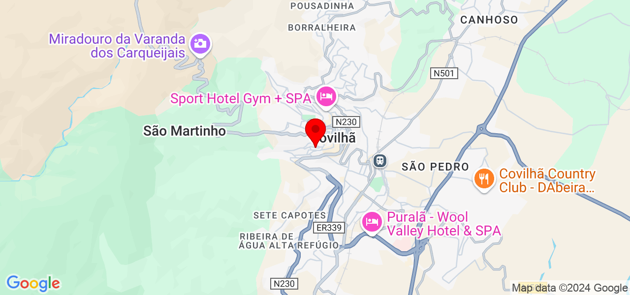 Missicley Oliveira - Castelo Branco - Covilhã - Mapa