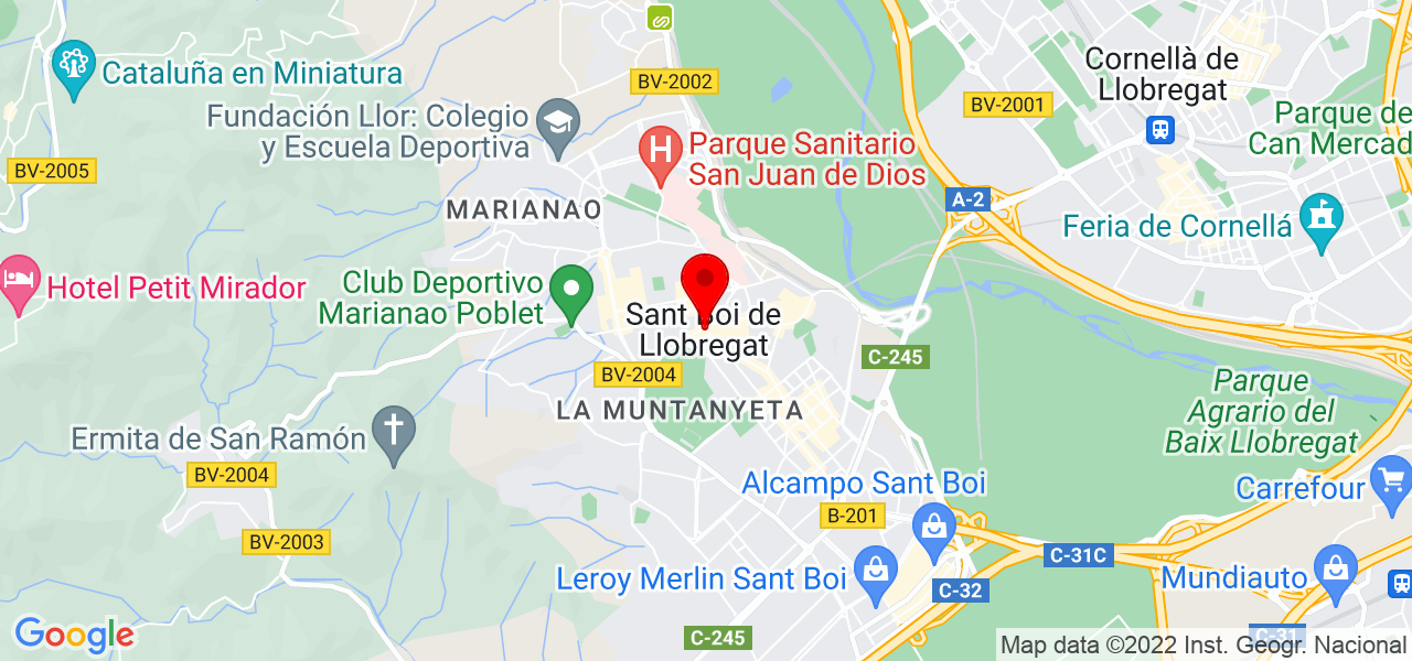 Jorge Montero Fot&oacute;grafo - Cataluña - Sant Boi de Llobregat - Mapa