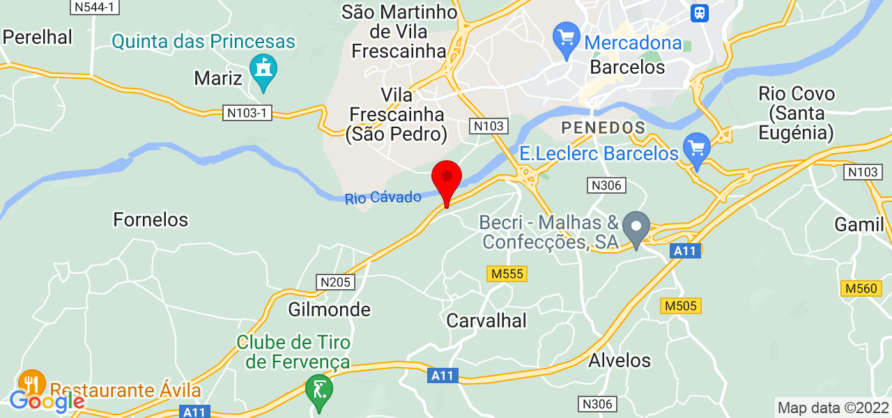 M&aacute;rio Azevedo Decora&ccedil;&otilde;es - Braga - Barcelos - Mapa