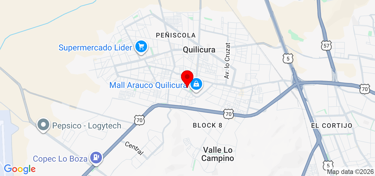 mueblesRomes - Región Metropolitana de Santiago - Santiago - Mapa