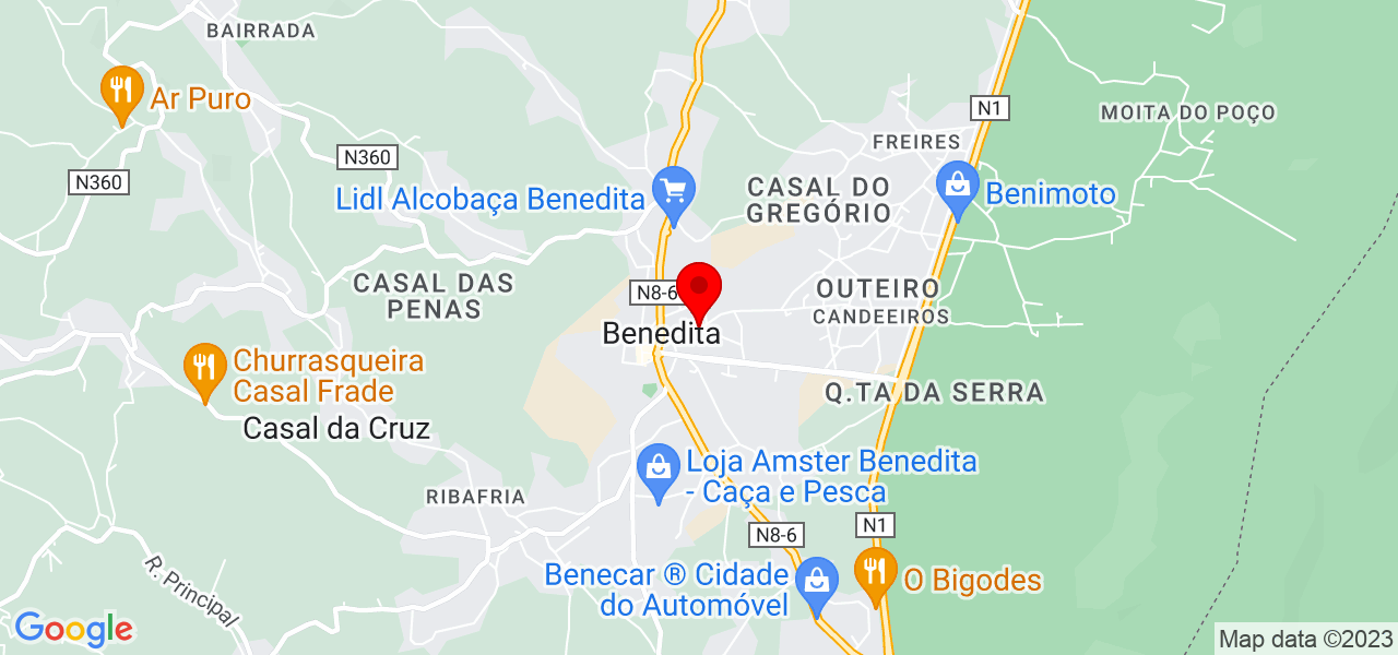 Vanessa Caeiro - Leiria - Alcobaça - Mapa