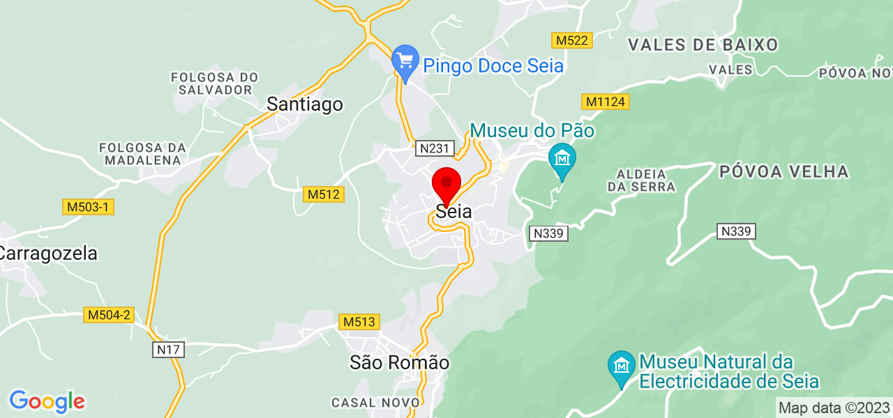 Lu&iacute;s Pinheiro - Guarda - Seia - Mapa