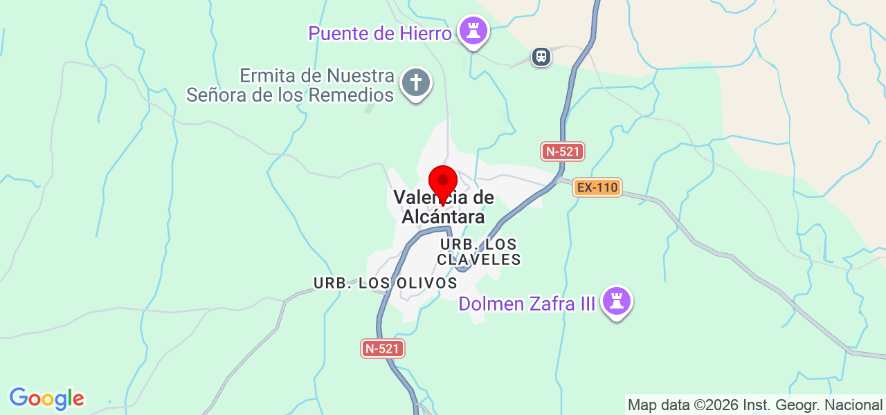 JP Servicios - Extremadura - Valencia de Alcántara - Mapa