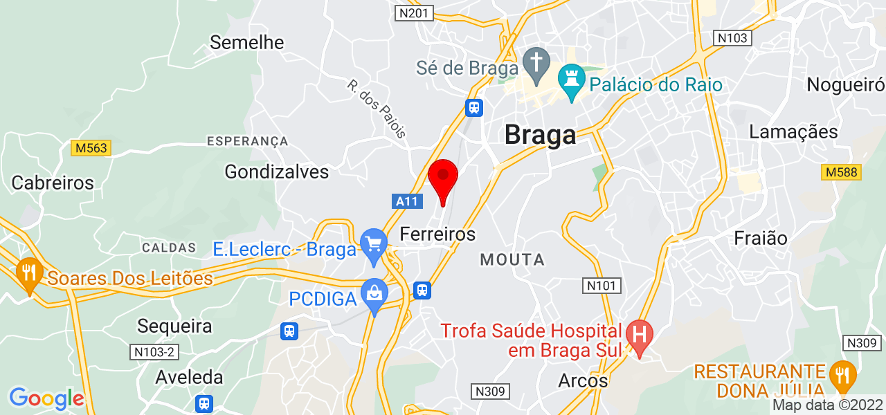 C&aacute;tia Silva - Braga - Braga - Mapa