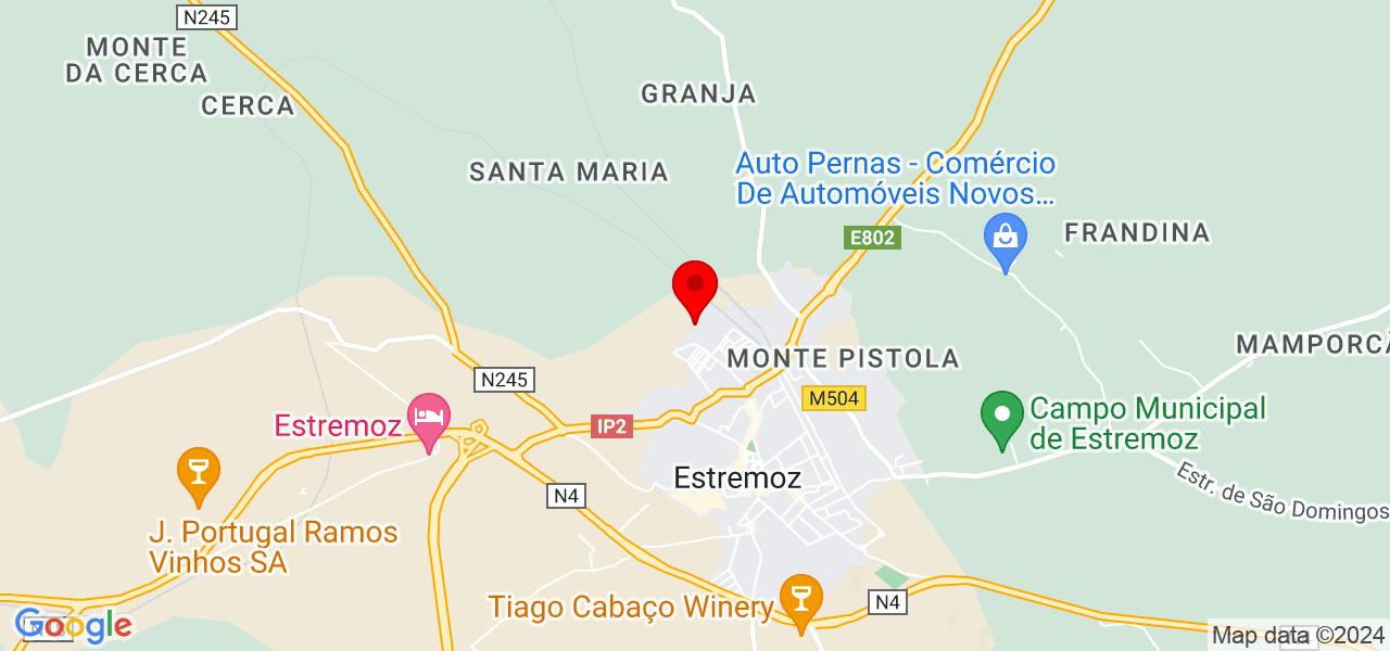 Denilly Cortez - Évora - Estremoz - Mapa