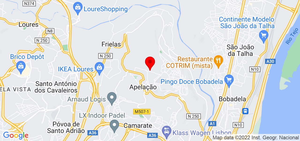 Andre Correia - Lisboa - Loures - Mapa