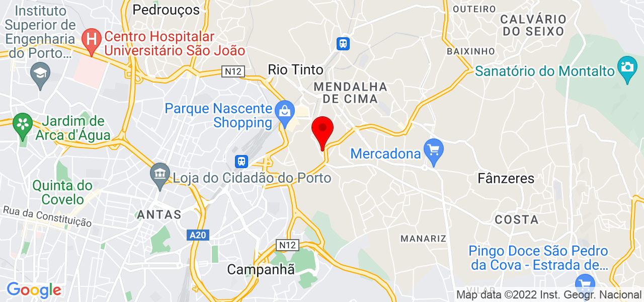 Cassiana Marjori Mendes Oliveira - Porto - Gondomar - Mapa