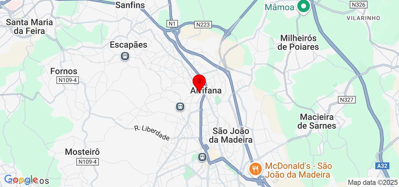Carla Barros - Aveiro - Santa Maria da Feira - Map