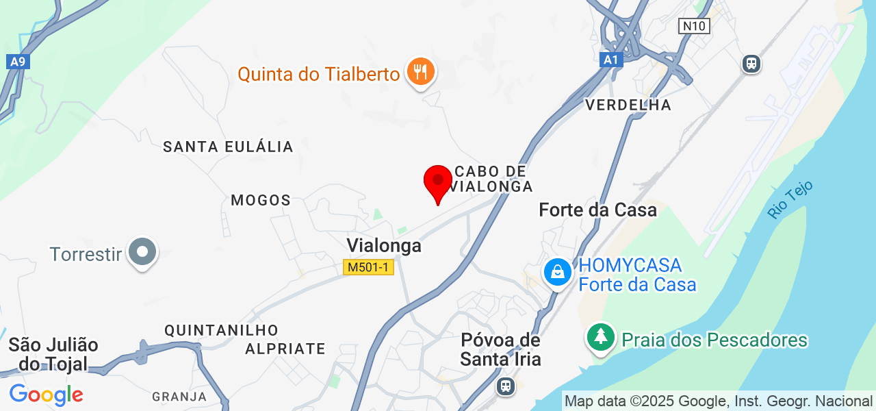 Yuri silva - Lisboa - Vila Franca de Xira - Map