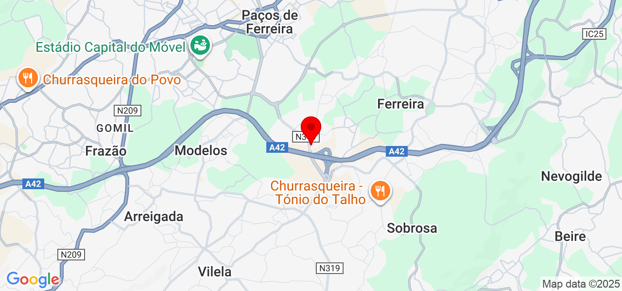 Ana Bellini - Porto - Paços de Ferreira - Mapa