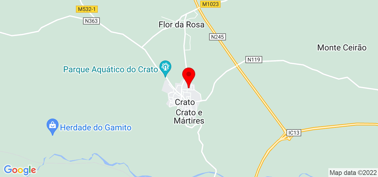 Jo&atilde;o Mourato - Portalegre - Crato - Mapa