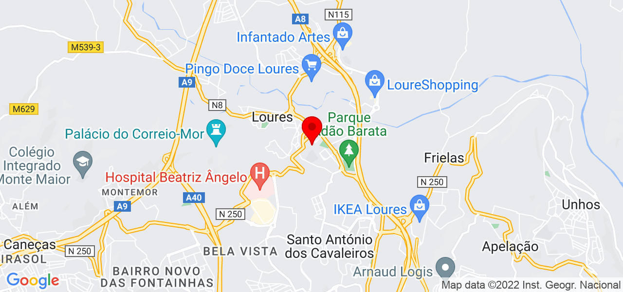 Nathalia de Souza Freitas - Lisboa - Loures - Mapa