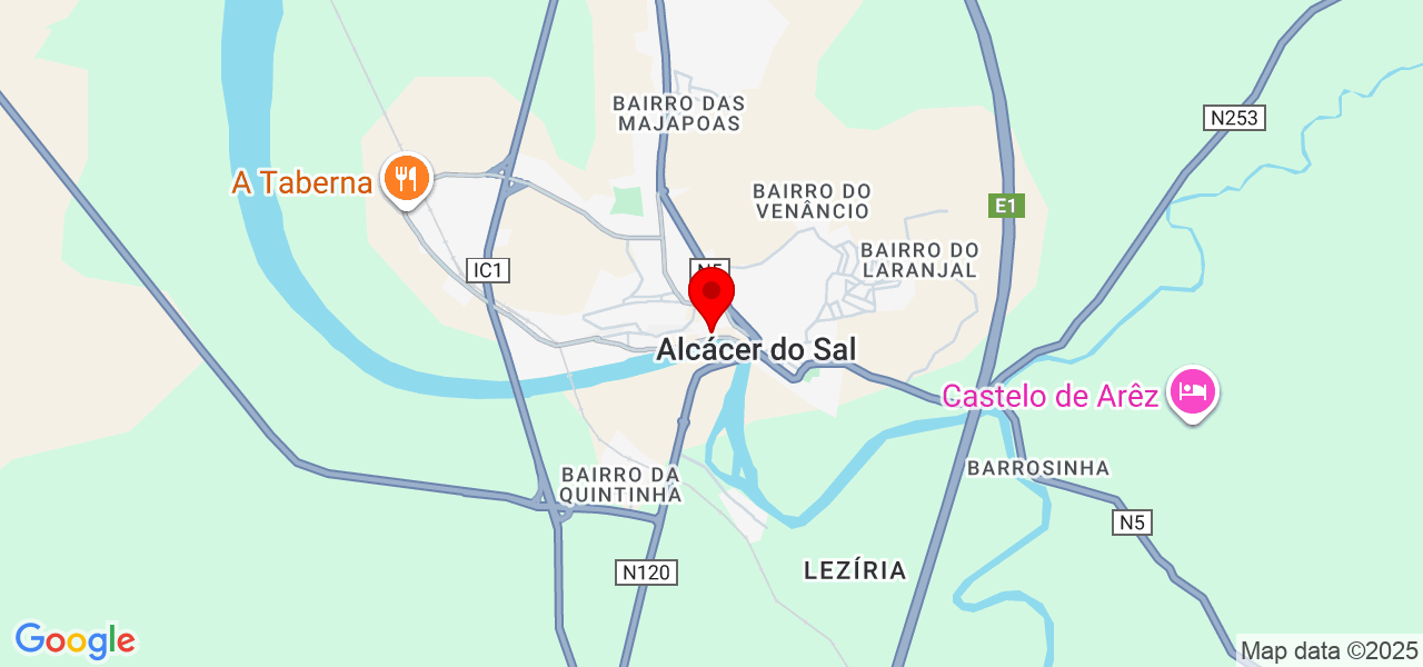Re9 - Setúbal - Alcácer do Sal - Karte