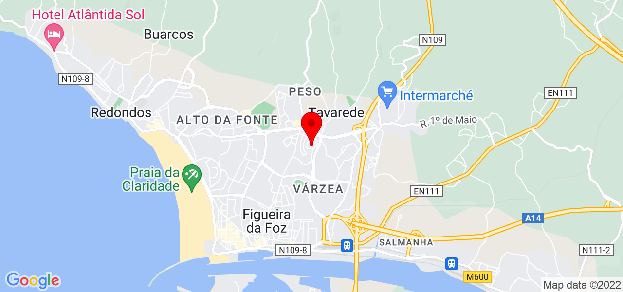 Eva Andrade - Coimbra - Figueira da Foz - Mapa