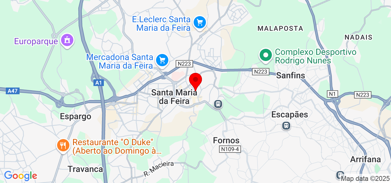Susana Santos - Aveiro - Santa Maria da Feira - Map