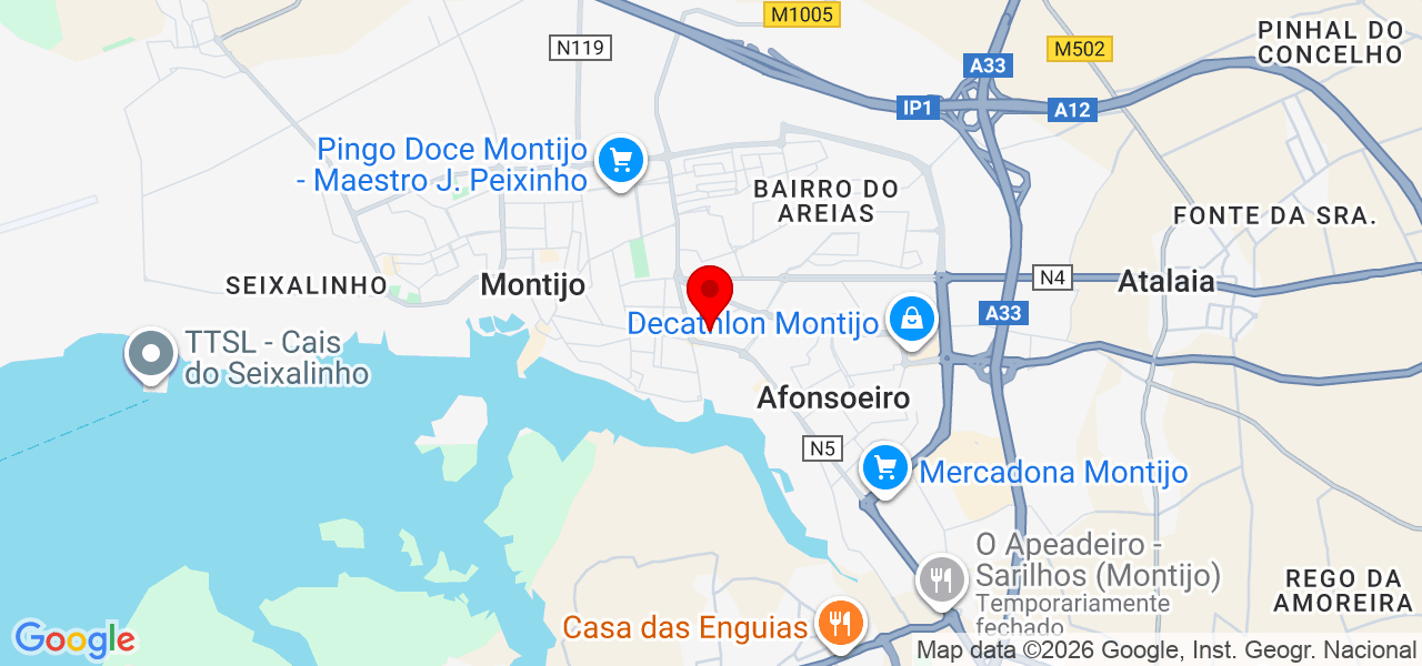 Jo&atilde;o Ferreira - Setúbal - Montijo - Mapa