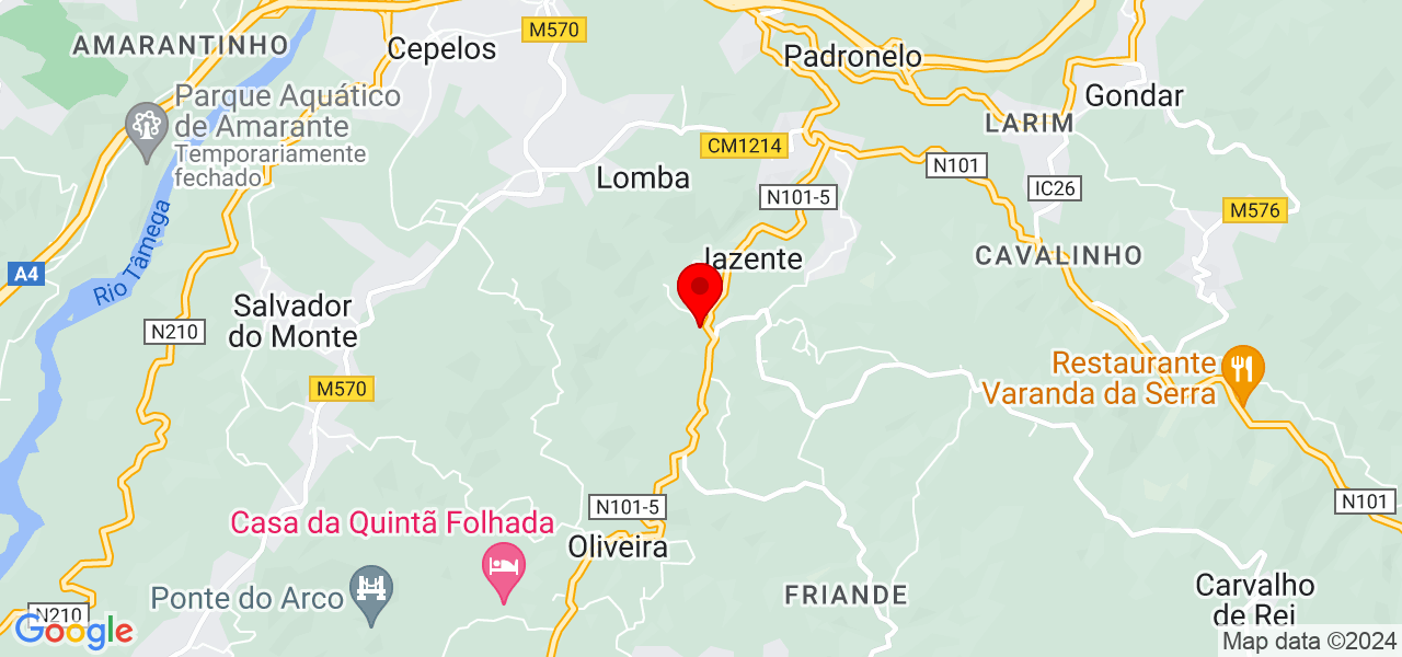 Armando - Porto - Amarante - Mapa