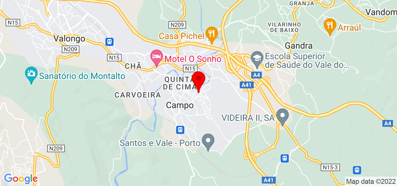 Ana Teixeira - Porto - Valongo - Mapa