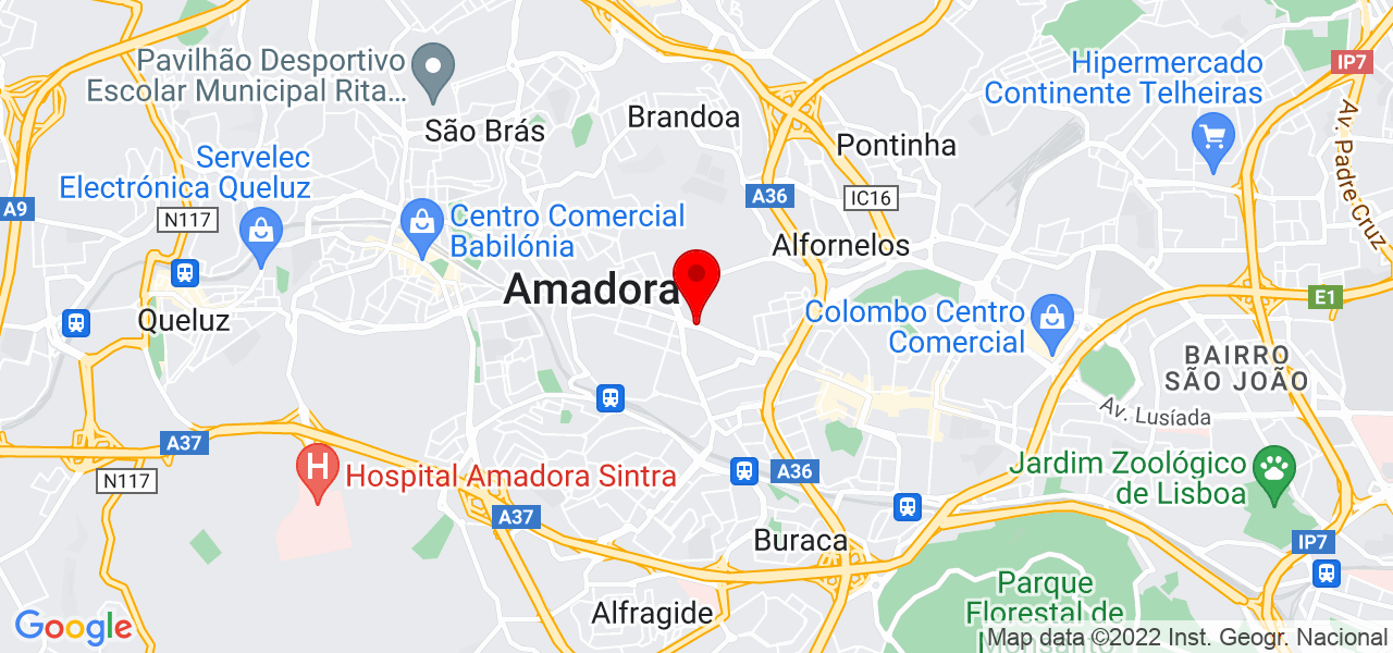 In&ecirc;s Freitas - Lisboa - Amadora - Mapa