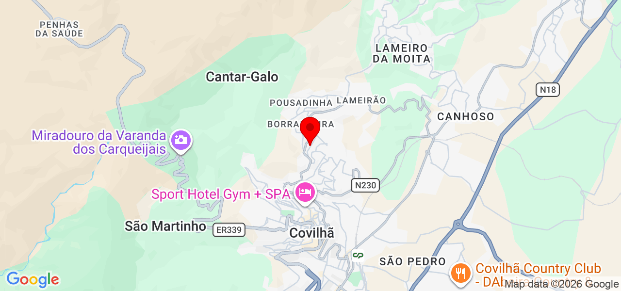 Carlos - Castelo Branco - Covilhã - Karte
