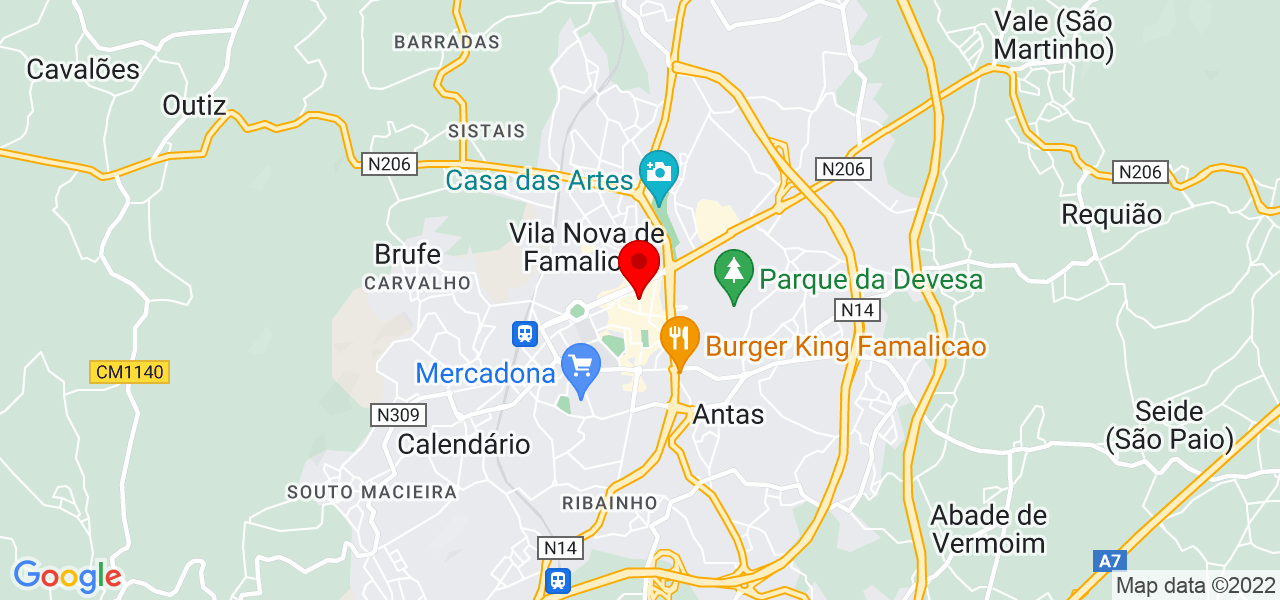 B&aacute;rbara Pombo Duarte - Braga - Vila Nova de Famalicão - Mapa