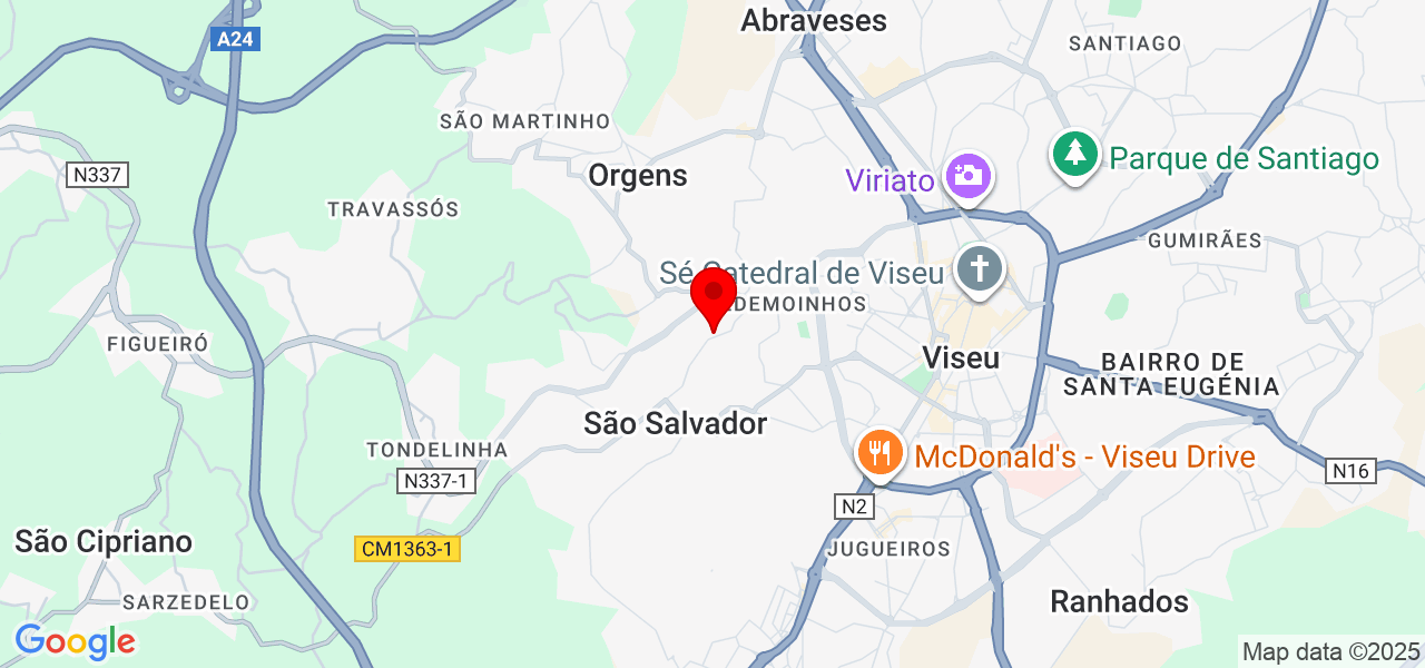 Corvo de Olhos Azuis - Viseu - Viseu - Mapa