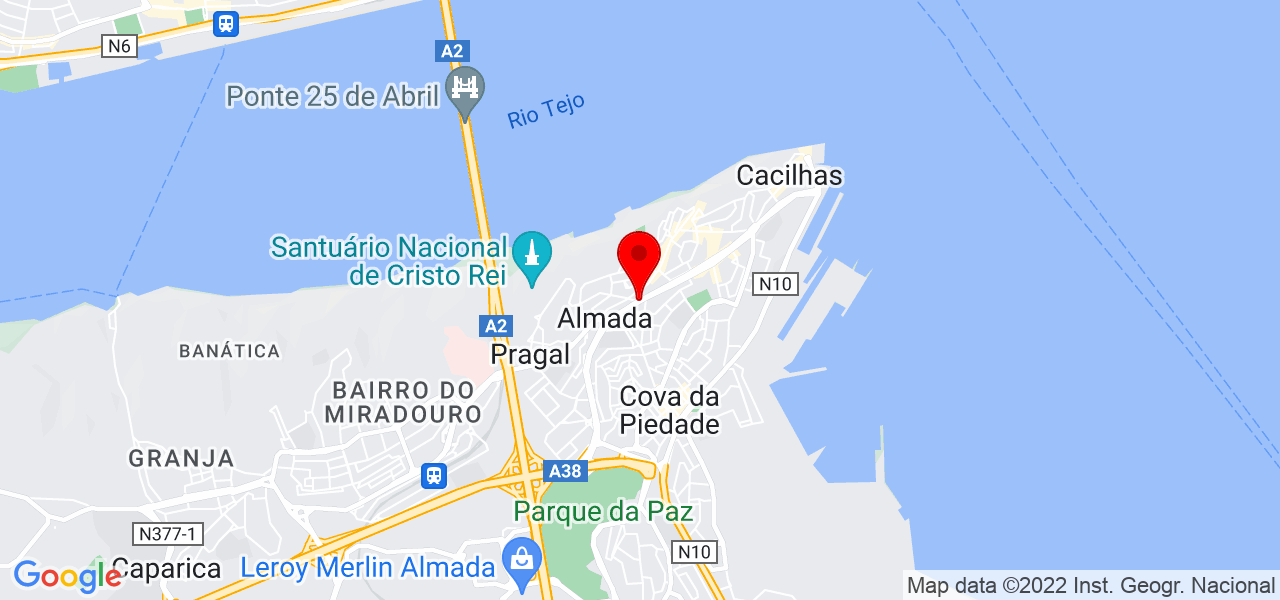 Jo&atilde;o Fontinha - Setúbal - Almada - Mapa