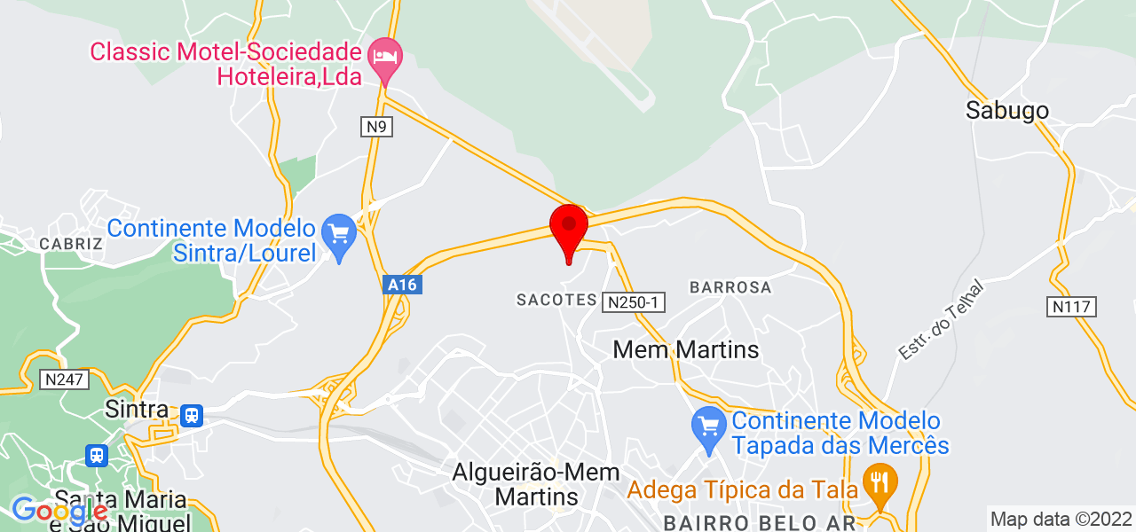 Vanessa Lopes - Lisboa - Sintra - Mapa