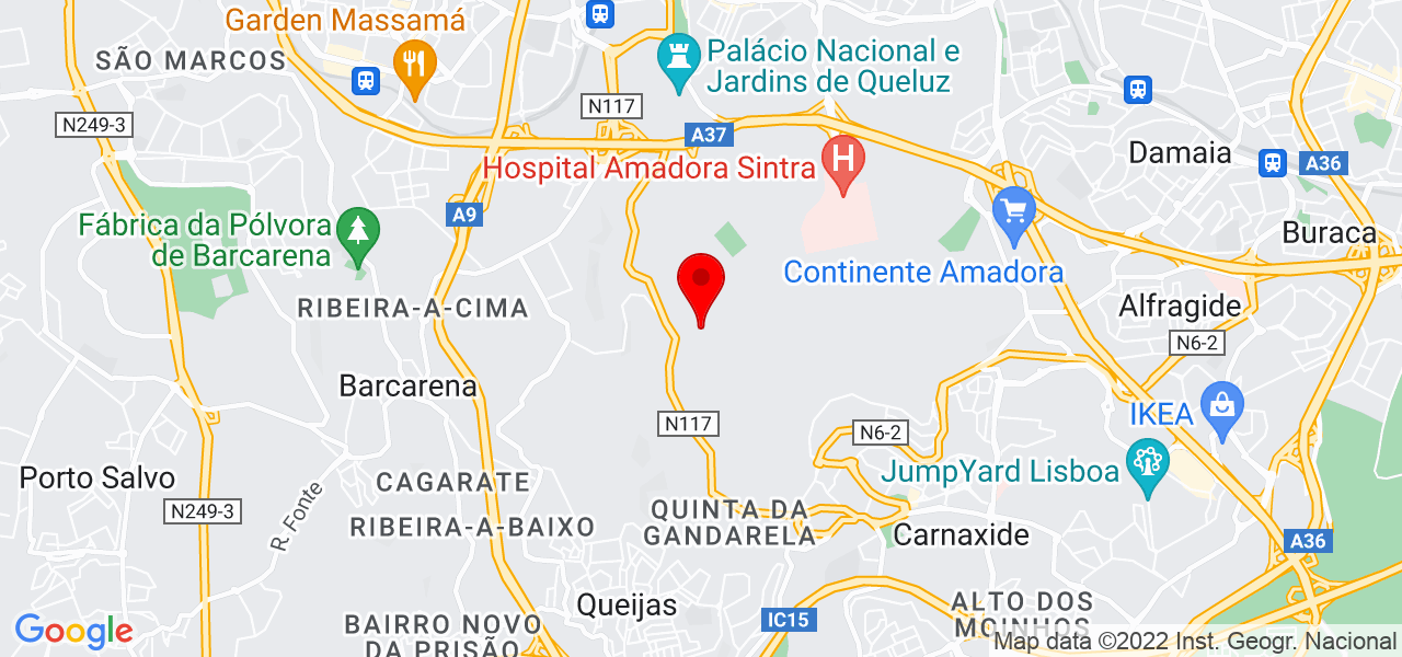 Neida Melo - Lisboa - Amadora - Mapa