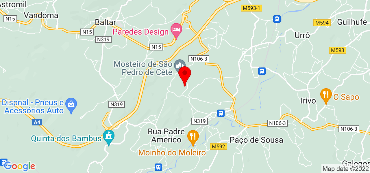 Aurora Pereira - Porto - Paredes - Mapa