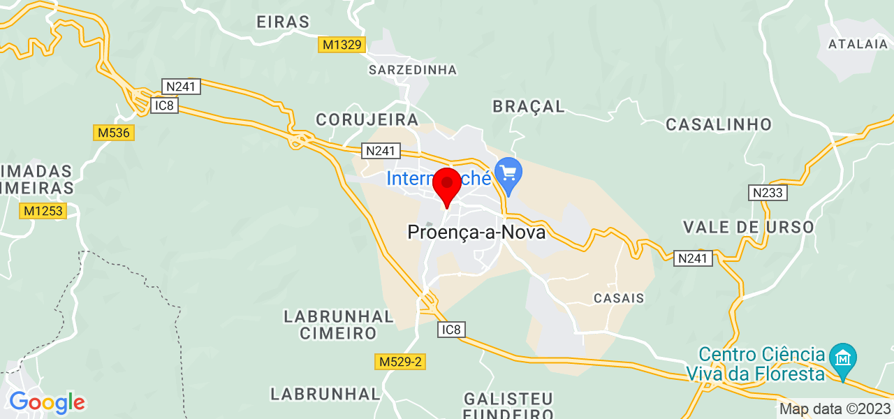 Pedro Cafuoco - Castelo Branco - Proença-a-Nova - Mapa