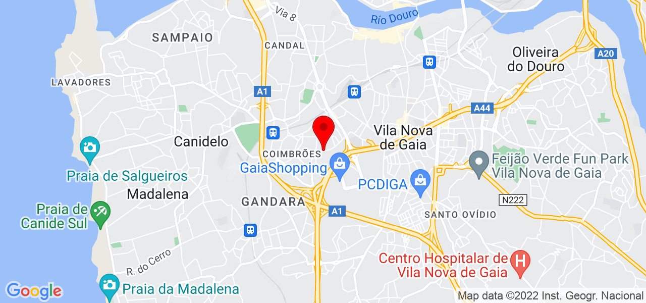 F&aacute;bio Almeida - Porto - Vila Nova de Gaia - Mapa
