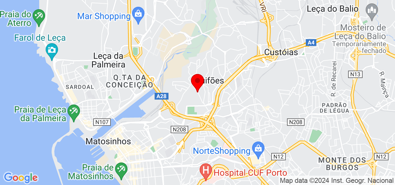 Servi&ccedil;os da K&aacute;tia - Porto - Matosinhos - Mapa