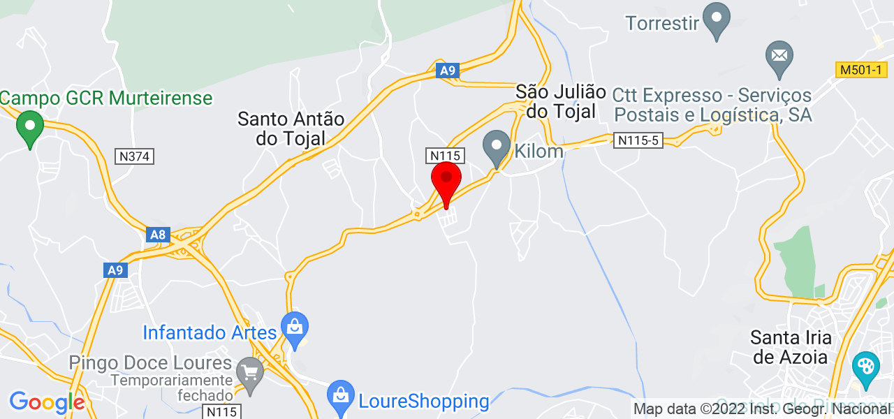 Jo&atilde;o Veloso - Lisboa - Loures - Mapa
